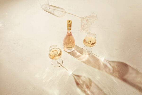 Chateau Sainte Marguerite rosé wine in glasses