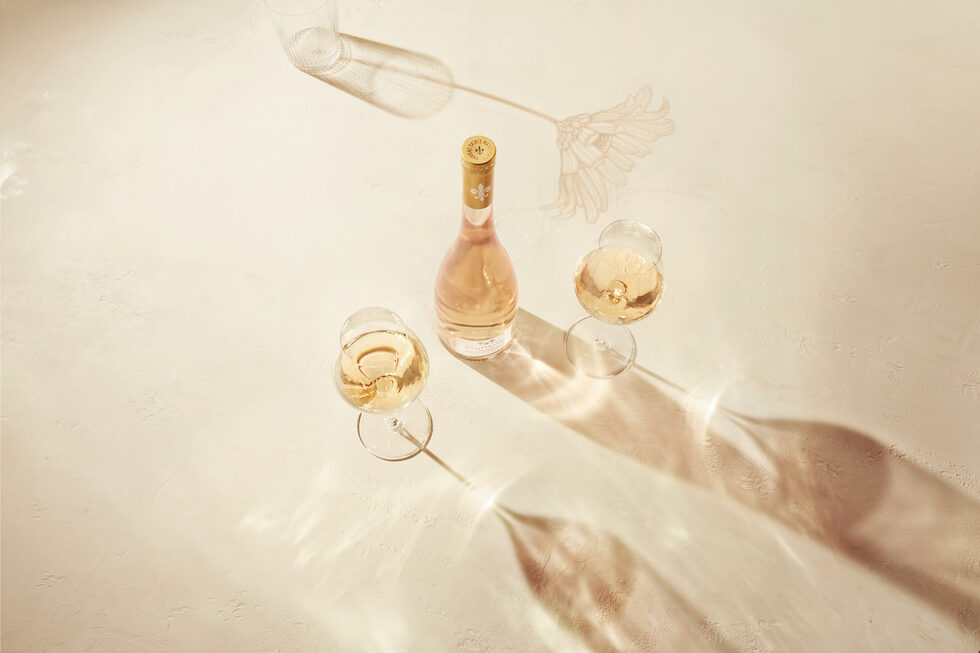 Chateau Sainte Marguerite rosé wine in glasses