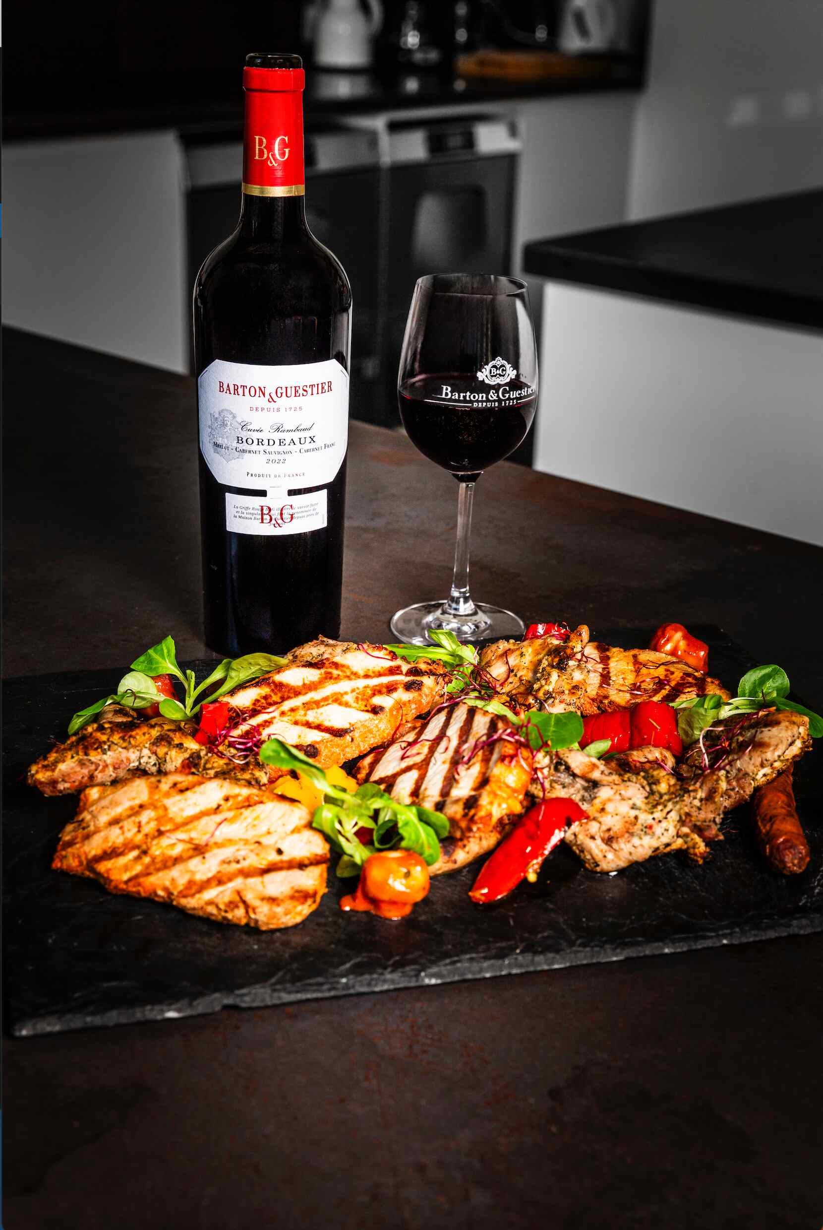 Barton Guestier with meal